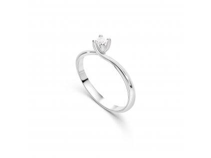 Zásnubní prsten z bílého zlata s diamantem Zp 218 011