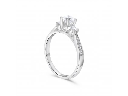 Zásnubní prsten z bílého zlata s diamanty Zn 203 0014