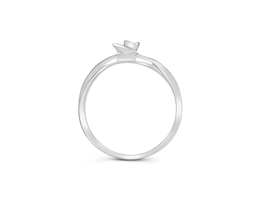 Zásnubní prsten z bílého zlata s diamantem Zp 218 006