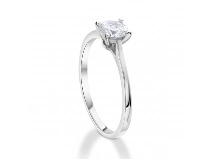 Zásnubní prsten z bílého zlata s diamantem Zp 204 049