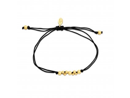 Pletený náramek s komponenty ze žlutého zlata Nr 204 058