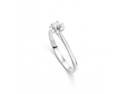 Zásnubní prsten z bílého zlata s diamantem Zp 216 012