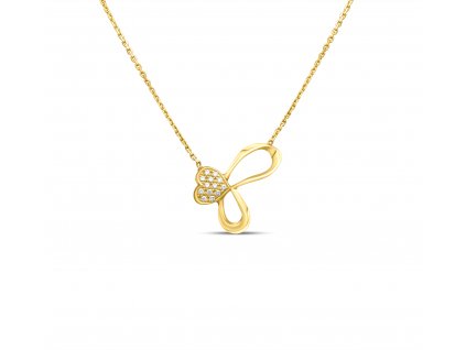 Náhrdelník ze žlutého zlata s brilianty Nh 219 046