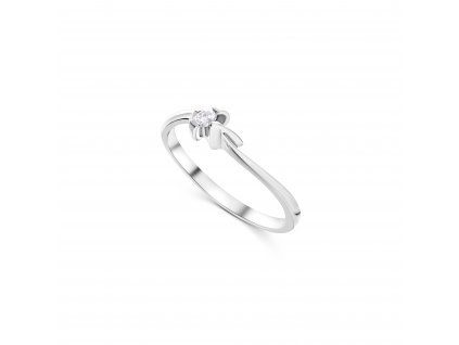 Zásnubní prsten z bílého zlata s diamantem Zp 215 001