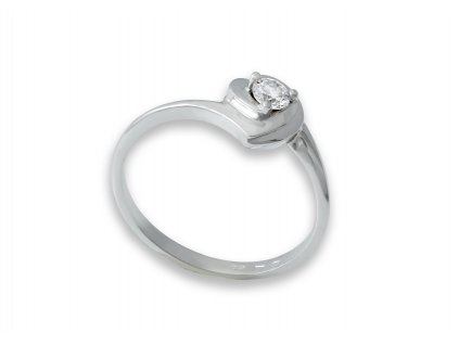 Zásnubní prsten z bílého zlata s diamantem Zp 222 009