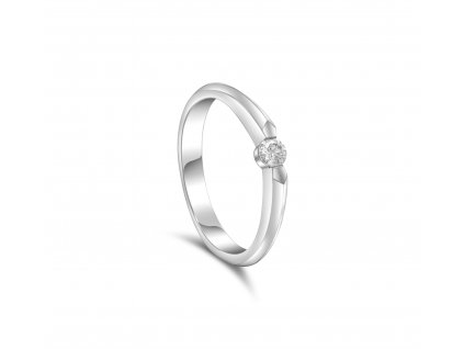 Zásnubní prsten z bílého zlata s diamantem Zp 217 005