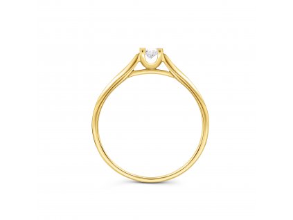 Prsten ze žlutého zlata s diamantem Zp 218 007
