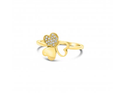 Prsten ze žlutého zlata a brilianty Pd 219 010