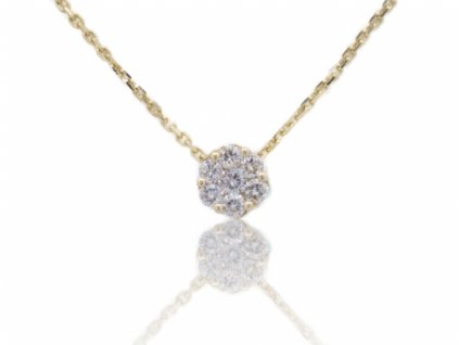 Náhrdelník s řetízkem z růžového zlata a diamanty Na 219 028