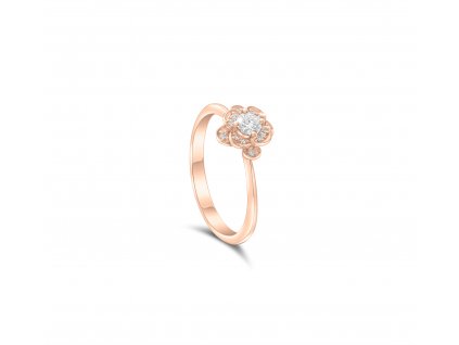 Prsten z růžového zlata a diamanty Pd 219 054