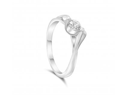 Zásnubní prsten z bílého zlata a diamantem Zp 202 085
