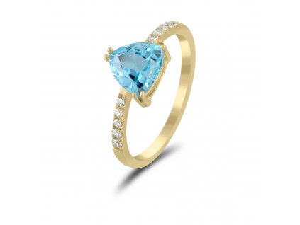 prsten modry kamen zlute zlato 01
