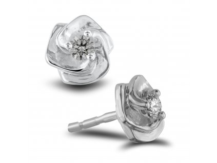 nausnice kvetina kamen bile zlato