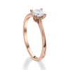 Zásnubní prsten z růžového zlata a diamantem Zp 204 050