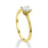 Zásnubní prsten ze žlutého zlata s diamantem Zp 204 051