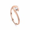 Zásnubní prsten z růžového zlata s diamantem Zp 204 053