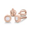 Dámské náušnice z růžového zlata s brilianty N 204 069