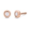 Dámské náušnice z růžového zlata s brilianty N 204 069