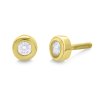 Dámské náušnice ze žlutého zlata s brilianty N 204 070