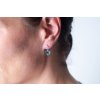 Dámské náušnice z bílého zlata s topazem N 216 007