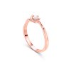 Zásnubní prsten z růžového zlata s diamantem Zp 218 005