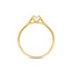 Zásnubní prsten ze žlutého zlata s diamantem Zp 218 007