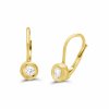 Dámské náušnice ze žlutého zlata s diamantem N 219 015