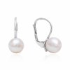 Dámské náušnice z bílého zlata s perlou Np 219 031