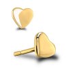 nausnice srdce kamen zlute zlato