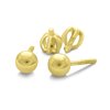 Dámské náušnice pecky ze žlutého zlata N 202 118
