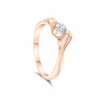 Zásnubní prsten z růžového zlata  s briliantem Zp 222 129