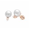 Dámské náušnice z růžového zlata s perlou a diamantem N 203 012