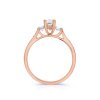 Zásnubní prsten z růžového zlata s diamanty Zn 203 115