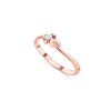 Zásnubní prsten z růžového zlata s diamantem Zp 203 015