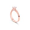 Zásnubní prsten z růžového zlata s diamantem Zp 203 017