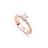 Zásnubní prsten z růžového zlata s diamantem Zp 203 017
